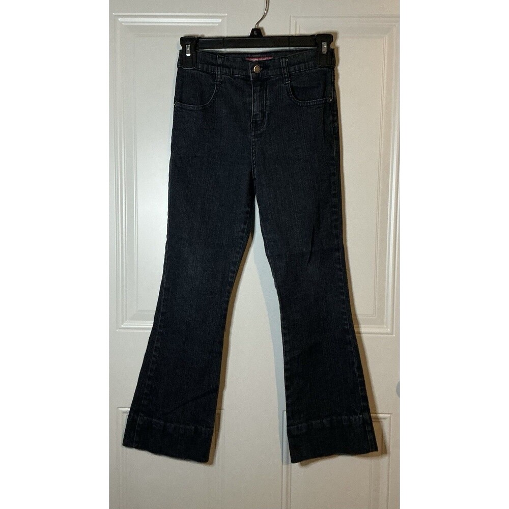 Zana Di Denim Kick Flare Jeans Girls Size 12 Dark Wash Y2K High Rise